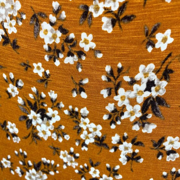 American Eagle Soft & Sexy Slub Yellow Floral Top - Picture 9 of 9